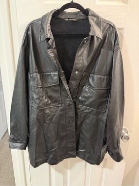 Zara Leather Shacket